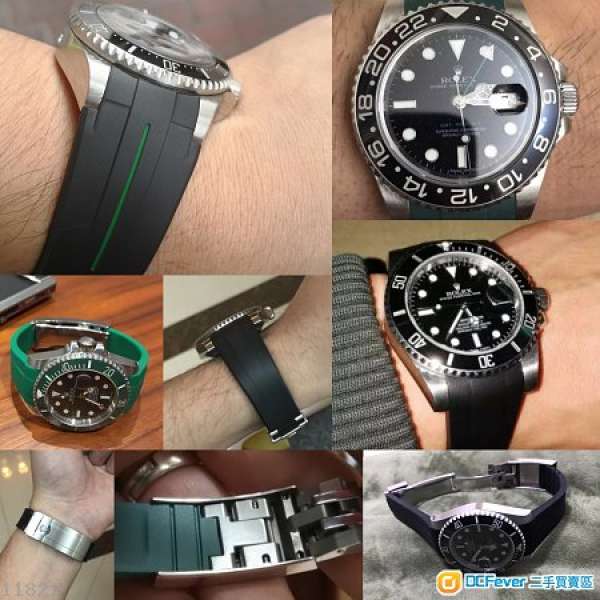 rolex 专用 代用 rb 胶表带 20mm表带 21mm表带 rolex