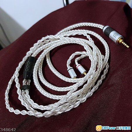 出售 7N单晶铜镀银冷涷8绞耳机线 2.5mm aste