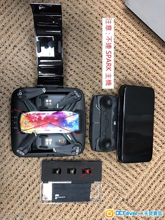 DJI Spark 移動充電盒 連 2 原廠電 + 搖控連itelite 升級天線 + polarpro ND4/PL, ND8/PL