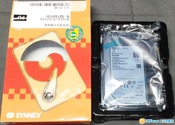 全新未开封 seagate skyhawk st1000vx005 3.