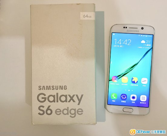 90% 新 samsung 香港行货 三星 galaxy s6 edge 白色 white 64gb