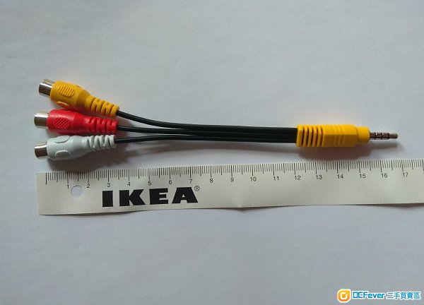 高品质三色线/av线/视频线/红白黄线 讯号线(可用於高清电视)