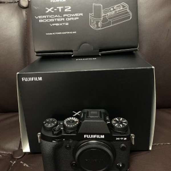 新净全套有盒 fujifilm x-t2 xt2 body with booster grip
