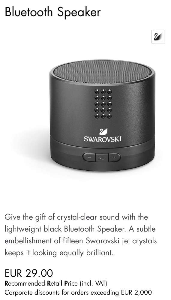 swarovski speaker price