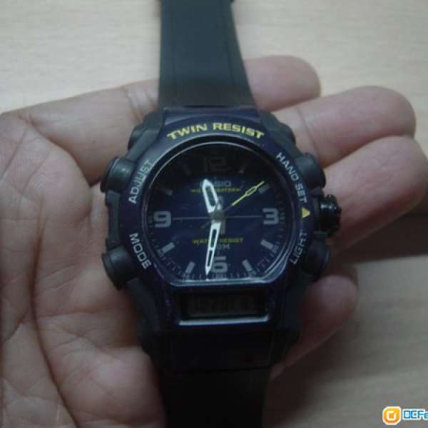 casio illuminator twin resist trt-500 2315 相显 跳字手表,只售hk$