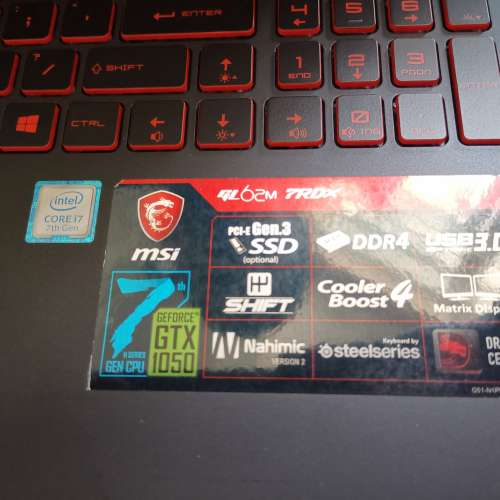 MSI ms-16j9 notebook i7 GTX1050 32GB RAM SSD - DCFever.com