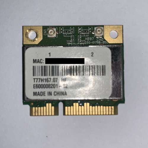 Atheros AR5B97 / AR9287 2.4GHz：300M Mini PCI-e WiFi Card - DCFever.com