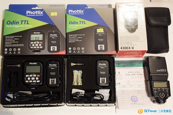 Phottix Odin TTL flash trigger + receiver for Canon. Canon 430EX II