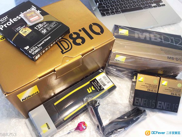99.99新Nikon D810行貨有保SC118,9千原裝配件:直倒,3正電,D5電,MH-26充電器,BL-5換D4s/D500/5D4