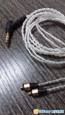 全新 MMCX 3.5mm 6n 銅鍍銀, 高級升級線 保用3個月 比ALO線更耐聽, Shure 等耳機合用
