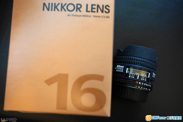 99% 新 Nikon AF Fisheye-Nikkor 16mm f/2.8D 行貨有盒有單有保配件全齊