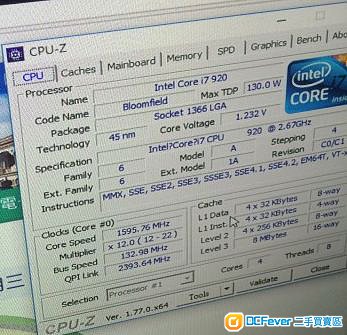Intel i7-920 (Bloomfield) Quad Core Processor - 2.66 GHz, 8MB L3 Cache