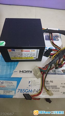 MSI785GM-P45, 4GB 1333 RAM, HD 4670, AMD Athlon X3 400e, AcBel 430