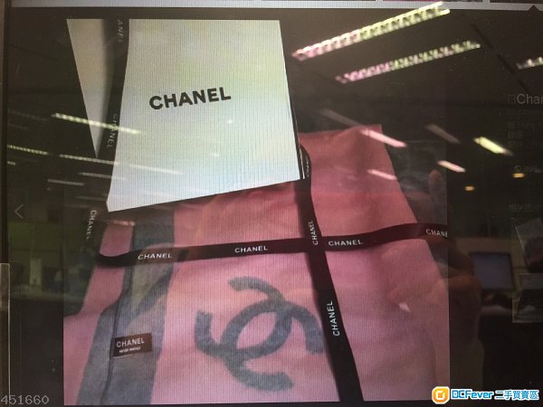 100%全新正品Chanel香奈兒大Logo粉紅及混灰秋冬頸巾 (連原裝紙袋及原裝盒)