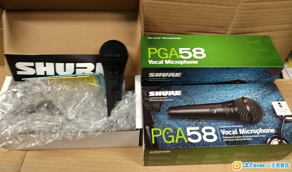 全新 Shure PGA58-XLR Microphone with XLR-to-XLR Cable