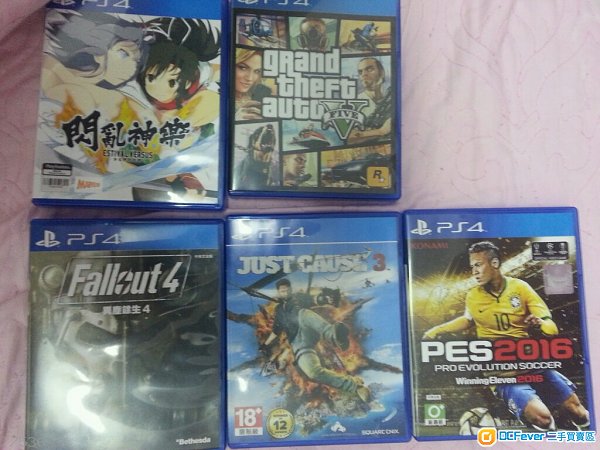 出售 唔散卖放5只ps4游戏gta5,闪神乱乐,辐射4