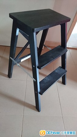 IKEA實木三層梯子