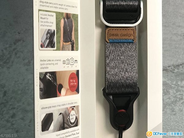 全新未開盒香港行貨 Peak Design Slide Lite 2018 AnchorV4灰色版相機帶