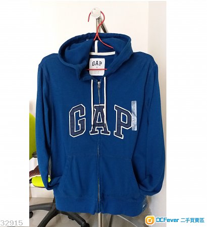 (全新) 男裝 GAP Logo基本款拉鏈連帽衛衣 細碼 (Superdry Hollister Columbia A&F)