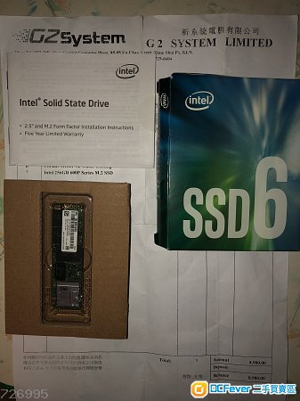Intel 600p 256gb m.2 nvme SSD