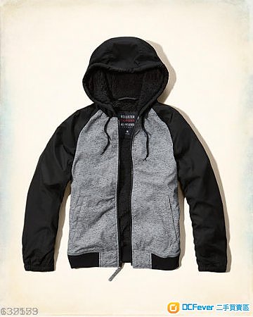 Hollister雪帕內裡連帽外套95%new