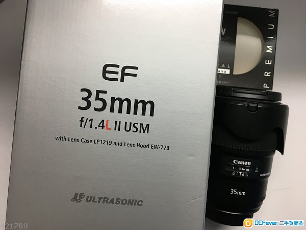 99%new Canon EF 35mm F1.4L II USM 行貨 B+W 有保養至2019年2月