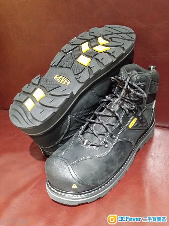 美國KEEN 黑色真皮 透氣防水安全靴(歐碼42)