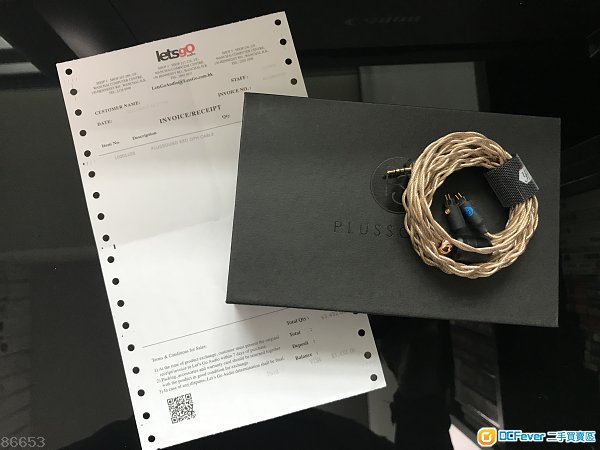 升級線PlusSound Exo GPH (金銀銅混合線)CM- 2.5mm頭, 4 Wire,99.99%New(有保到2019年11月)