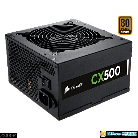 Corsair CX 500 銅牛 500W , 80plus 火牛