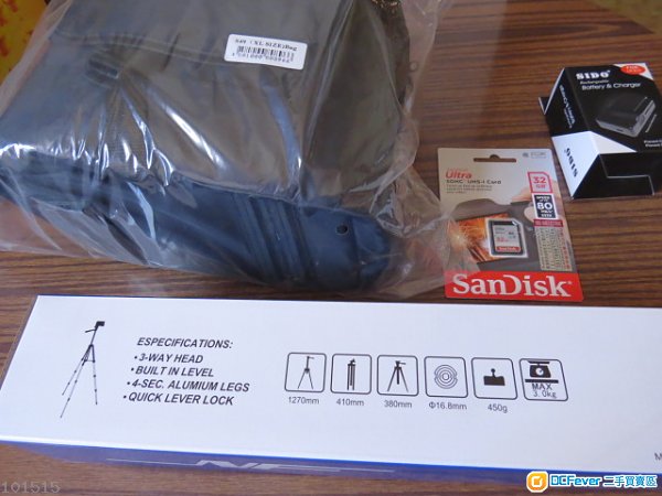 Camera Bag, 32GB 80M/s SD Card, SIDO LP-E17 Battery & Charger, Tripod