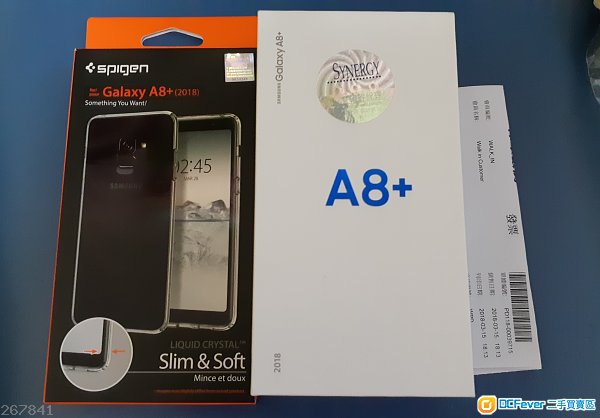 3月买 Samsung A8+ 2018 香港行货 紫灰色全套