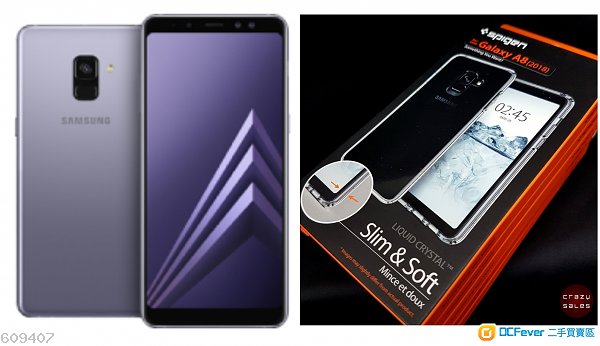 4月10 买 Samsung A8+ A8 plus 2018 紫灰色 香