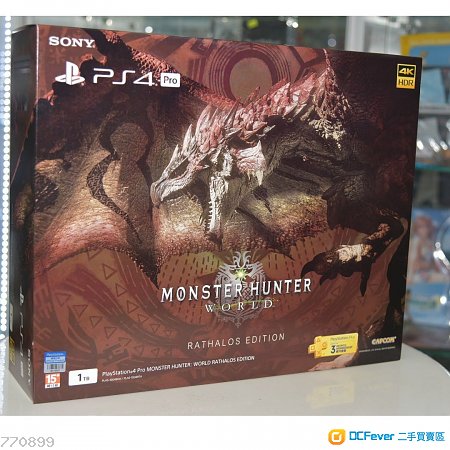 全新 原封 PS4 Pro Monster Hunter World 特别