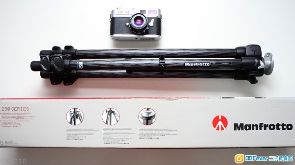 Manfrotto MT294 C3(三段兩節)意大利制造,新碳纖編織腳架,穩固結實,全高5呎6吋,95新