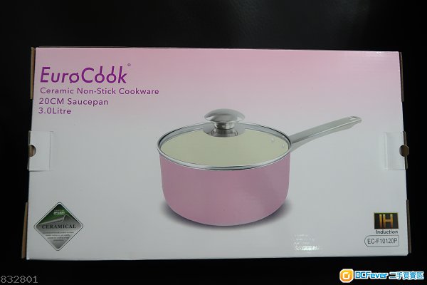 Induction Euro Cook Ceramic Non-stick Cookware Saucepan 易潔陶瓷 煲 長柄平底鍋
