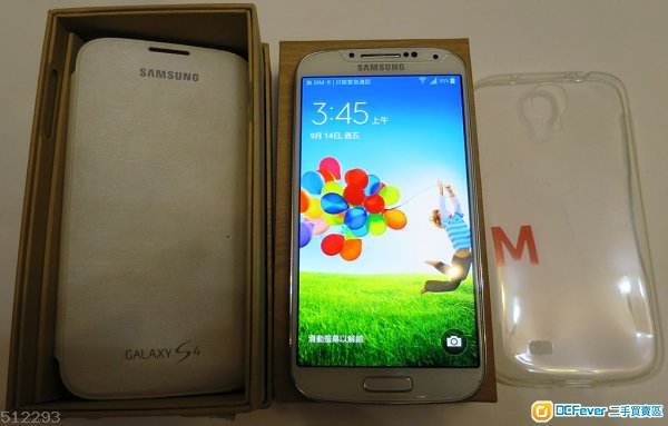 95%新 Samsung S4 I9505 白色 4G 行貨 原裝新電池