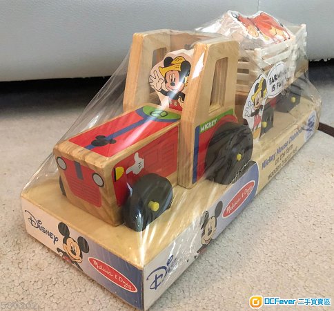 Mickey Mouse 農場木製拖拉機玩具