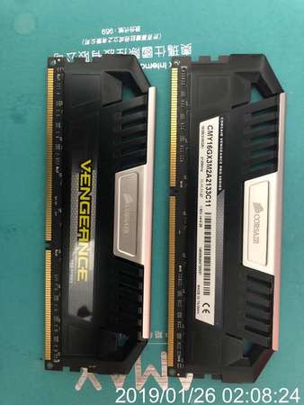 二手 CORSAIR CMY16GX3M2A2133C11 8GBx2 DDR3 2133 CL11 LONGDIMM RAM
