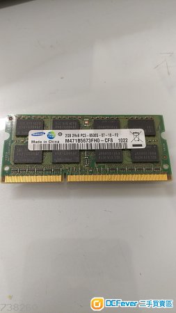Samsung DDR3 2G Note Book Ram 1條