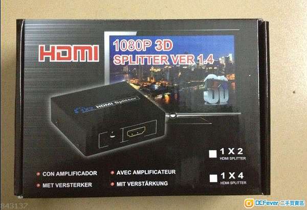 出售hdmi1進2出 Hdmi分頻器 Hdmi分配器 Hdmi分線器 Hdmi Splitter 破解hdcp Dcfever Com