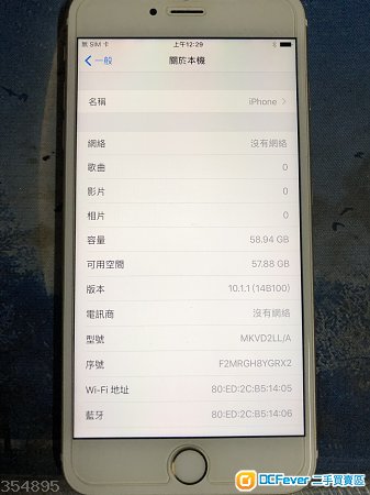 iphone6s plus 64G金色美板 ISO 10.1.1 小花