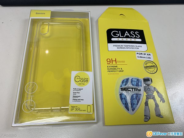 Baseus iphone XR 倍思透明防麈电话套+玻璃贴