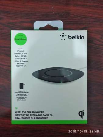 全新 BELKIN F8M747BT 5V/2A WIRELESS CHARGING PAD