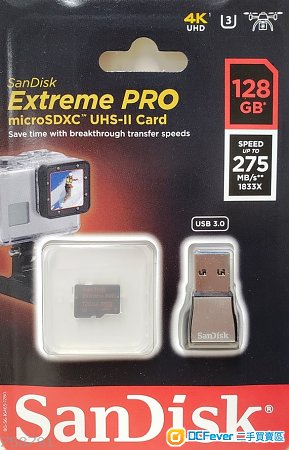 SanDisk 128GB Extreme PRO UHS-II with USB 3.0 Card Reader