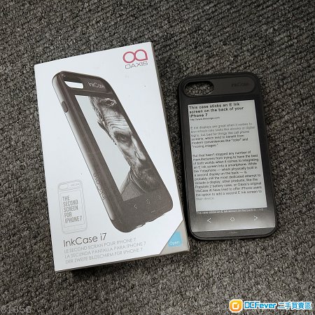 99%新 Oaxis Inkcase i7 iPhone 8 通用 E Ink 電子墨水屏幕 電子書 保護殼 再送 Inkcase IVY