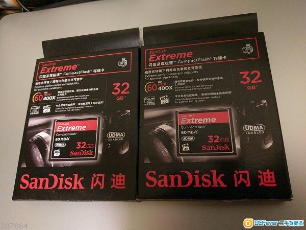 3張Sandisk 32GB Compact Flash (CF)