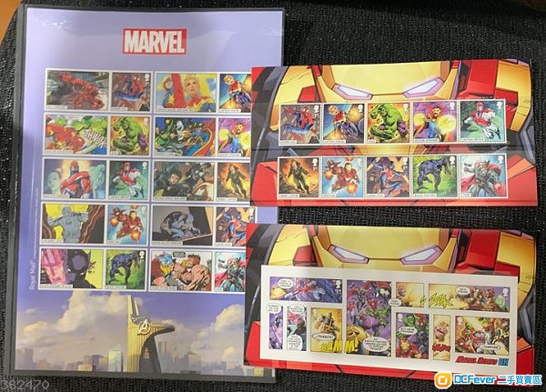 全新 Royal Mail Marvel Collector Stamp 漫威紀念郵票套裝一套三款