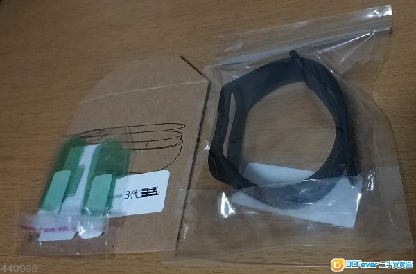 *包郵*小米手環3 保護貼 貼膜 6片裝(開孔版*3/無開孔版*3) +小米手環3手帶(黑色非原裝)