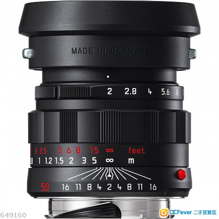 Leica 50/2 ASPH APO Summicron Black Chrome 11811