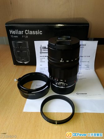 Voigtlander 75 mm F 1.8 Heliar 極新 $3,200